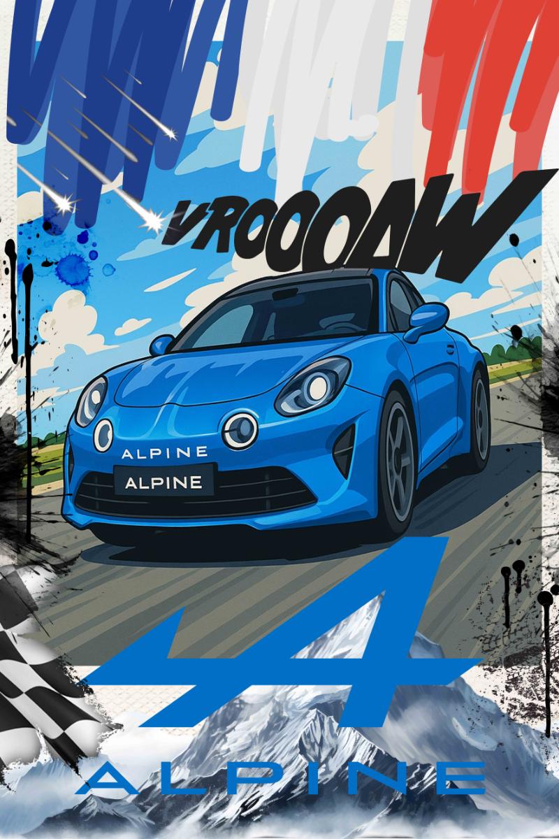 Alpine Cartoon Montagne